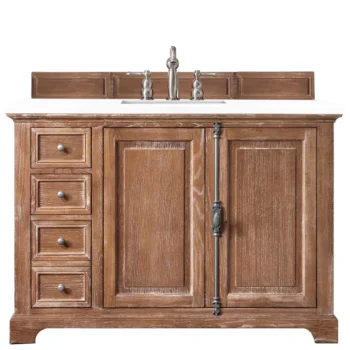 Providence 48" Single Vanity, Driftwood w/ 3 CM White Zeus Quartz Top