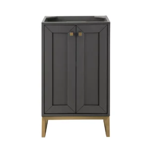 Chianti 20″ Single Vanity Cabinet, Mineral Gray, Radiant Gold