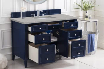 Brittany 48" Single Vanity, Victory Blue w/ 3 CM Eternal Serena Quartz Top - Image 4