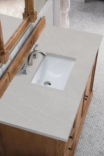 Savannah 48" Single Vanity, Driftwood w/ 3 CM Eternal Serena Quartz Top - Image 3