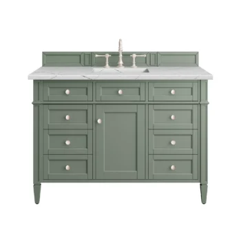 Brittany 48" Single Vanity, Smokey Celadon w/ 3 CM Ethereal Noctis Top