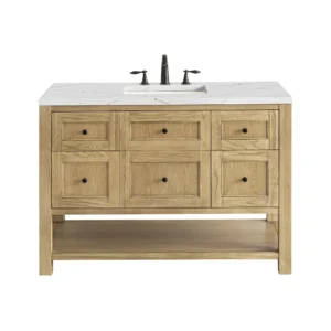 Breckenridge 48″ Single Vanity, Light Natural Oak w/ 3 CM Ethereal Noctis Top