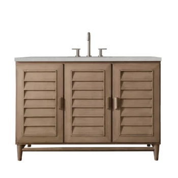 Portland 48" Single Vanity Whitewashed Walnut w/ 3 CM Eternal Serena Quartz Top