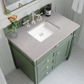 Brittany 36" Single Vanity, Smokey Celadon w/ 3 CM Eternal Serena Top - Image 5