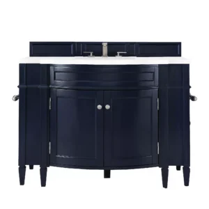 Brittany 46″ Single Vanity, Victory Blue w/ 3 CM White Zeus Quartz Top