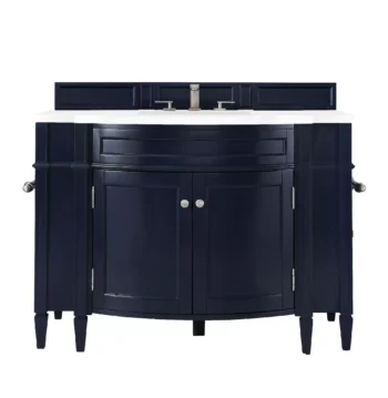 Brittany 46" Single Vanity, Victory Blue w/ 3 CM White Zeus Quartz Top