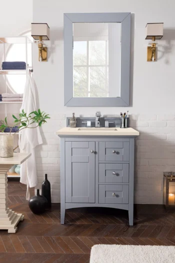 Palisades 30" Single Vanity, Silver Gray w/ 3 CM Eternal Marfil Quartz Top - Image 2