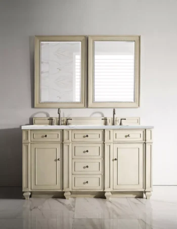 Bristol 60" Double Vanity, Vintage Vanilla w/ 3 CM Ethereal Noctis Top - Image 2