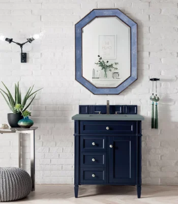 Brittany 30" Single Vanity, Victory Blue w/ 3 CM Cala Blue Top - Image 2