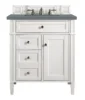 Brittany 30″ Single Vanity, Bright White, w/ 3 CM Cala Blue Top