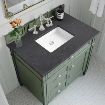 Brittany 36" Single Vanity, Smokey Celadon w/ 3 CM Charcoal Soapstone Top - Image 5