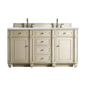 Bristol 60″ Double Vanity, Vintage Vanilla w/ 3 CM Ethereal Noctis Top