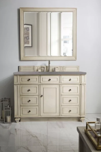 Bristol 48" Single Vanity, Vintage Vanilla w/ 3 CM Grey Expo Quartz Top - Image 2