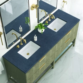 Emmeline 72" Double Vanity, Pebble Oak w/ 3 CM Charcoal Soapstone Top - Image 5