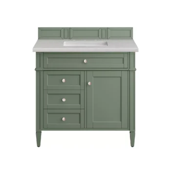 Brittany 36" Single Vanity, Smokey Celadon w/ 3 CM Eternal Serena Top - Image 2