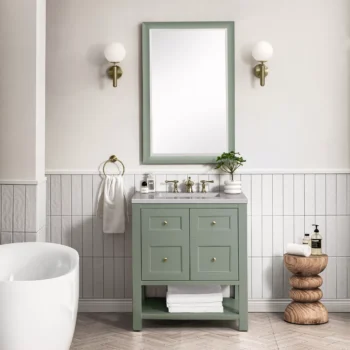 Breckenridge 30" Single Vanity, Smokey Celadon w/ 3 CM Eternal Serena Top - Image 2