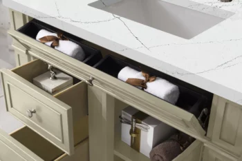 Bristol 36" Single Vanity, Vintage Vanilla w/ 3 CM Ethereal Noctis Top - Image 4