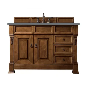 Brookfield 48″ Single Vanity, Country Oak w/ 3 CM Cala Blue Quartz Top