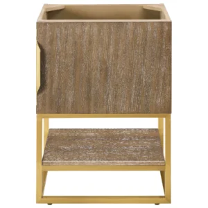 Columbia 24″ Single Vanity Cabinet, Latte Oak, Radiant Gold