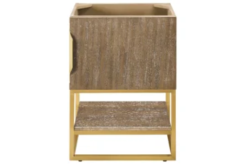 Columbia 24" Single Vanity Cabinet, Latte Oak, Radiant Gold