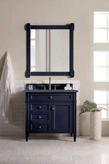 Brittany 36" Single Vanity, Victory Blue w/ 3 CM Charcoal Soapstone Quartz Top - Image 2