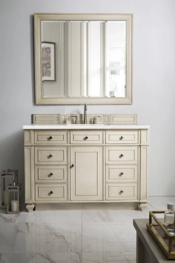 Bristol 48" Single Vanity, Vintage Vanilla w/ 3 CM Eternal Serena Quartz Top - Image 2
