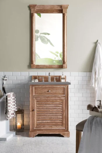 Savannah 26" Single Vanity, Driftwood w/ 3 CM Grey Expo Quartz Top - Image 2
