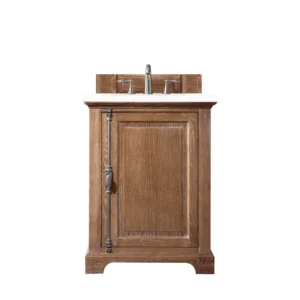 Providence 26″ Single Vanity, Driftwood w/ 3 CM White Zeus Quartz Top