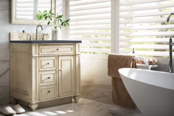Bristol 30" Single Vanity, Vintage Vanilla w/ 3 CM Charcoal Top - Image 3
