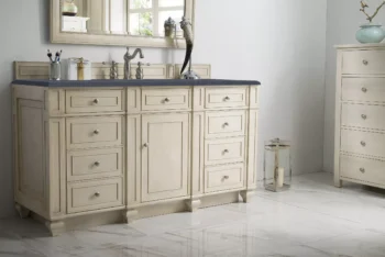 Bristol 60" Single Vanity, Vintage Vanilla w/ 3 CM Charcoal Soapstone Quartz Top - Image 3