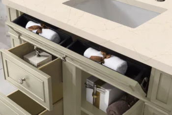 Bristol 36" Single Vanity, Vintage Vanilla w/ 3 CM Eternal Marfil Top - Image 4