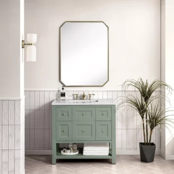Breckenridge 36" Single Vanity, Smokey Celadon w/ 3 CM Arctic Fall Top - Image 2