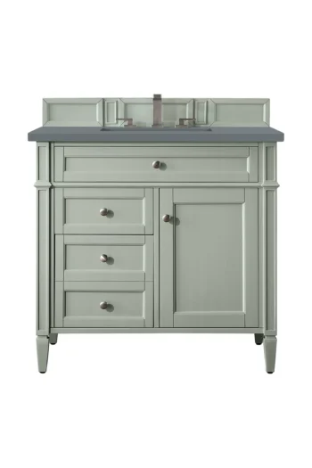 Brittany 36" Single Vanity, Sage Green w/ 3 CM Cala Blue Top