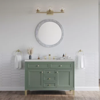 Chicago 48" Single Vanity, Smokey Celadon w/ 3 CM Eternal Serena Top - Image 3