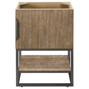 Columbia 24″ Single Vanity Cabinet, Latte Oak, Matte Black