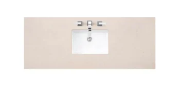 Addison 60" Single Vanity, Glossy White w/ 3 CM Eternal Marfil Top - Image 5