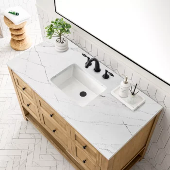 Breckenridge 48" Single Vanity, Light Natural Oak w/ 3 CM Ethereal Noctis Top - Image 5