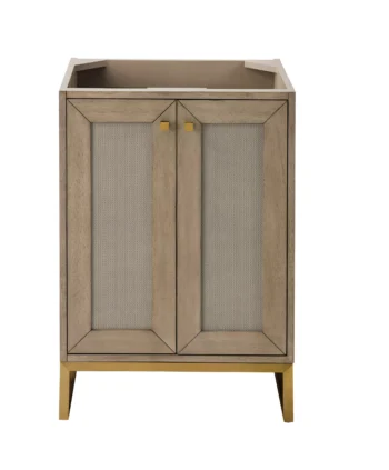 Chianti 24" Single Vanity Cabinet, Whitewashed Walnut, Radiant Gold - Image 2