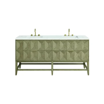 Emmeline 72" Double Vanity, Pebble Oak w/ 3 CM Etehreal Noctis Top - Image 2