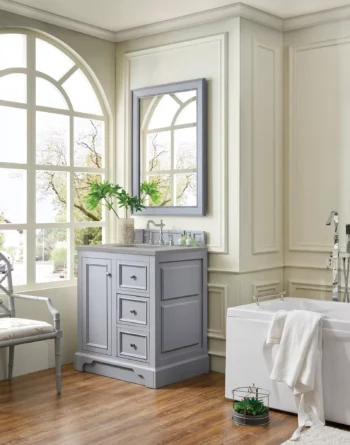 De Soto 30" Single Vanity, Silver Gray w/ 3 CM Eternal Serena Quartz Top - Image 3
