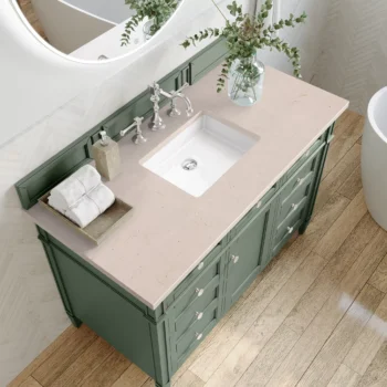 Brittany 48" Single Vanity, Smokey Celadon w/ 3 CM Eternal Marfil Top - Image 5
