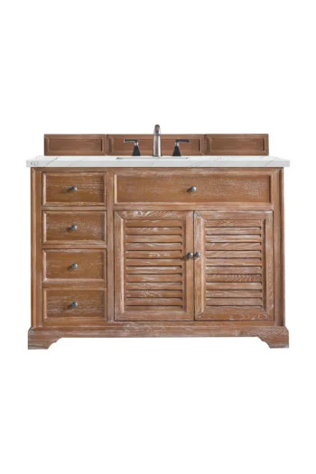 Savannah 48" Single Vanity, Driftwood w/ 3 CM Ethereal Noctis Quartz Top