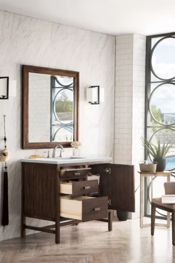 Addison 36" Single Vanity, Mid-Century Acacia w/ 3 CM Ethereal Noctis Quartz Top - Image 4