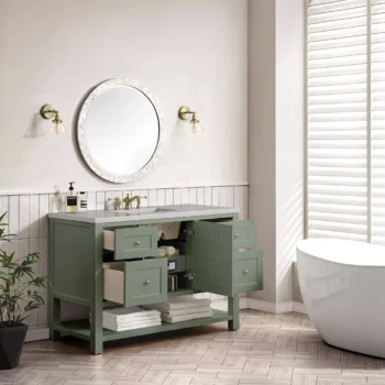 Breckenridge 48" Single Vanity, Smokey Celadon w/ 3 CM Eternal Serena Top - Image 4