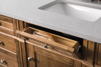 Brittany 60" Single Vanity, Saddle Brown w/ 3 CM Eternal Serena Quartz Top - Image 5