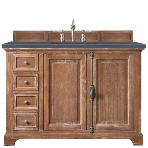 Providence 48″ Single Vanity, Driftwood w/ 3 CM Charcoal Soapstone Quartz Top