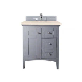 Palisades 30" Single Vanity, Silver Gray w/ 3 CM Eternal Marfil Quartz Top