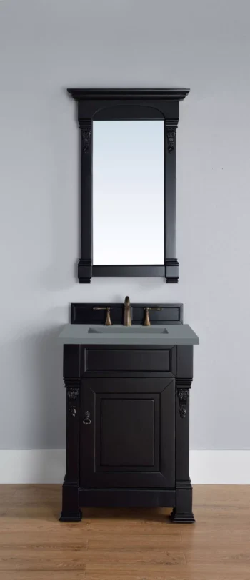 Brookfield 26" Single Vanity, Antique Black w/ 3 CM Cala Blue Top - Image 3