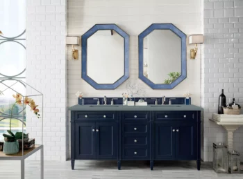 Brittany 72" Double Vanity, Victory Blue w/ 3 CM Cala Blue Top - Image 2