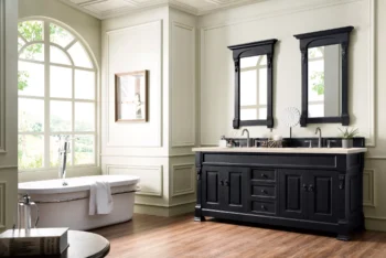 Brookfield 72" Double Vanity, Antique Black w/ 3 CM Eternal Marfil Quartz Top - Image 3